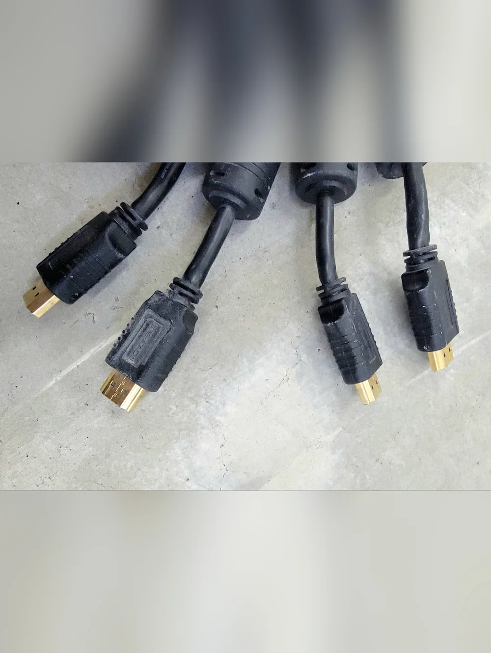 6 Black AV/HDMI Cables Bundle